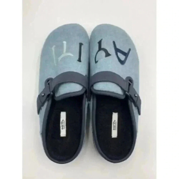 Earth Shoes Womens Sz 7.5M Dream Renmen Turquoise Wool Felt Slip-On Mule Clogs - Picture 6 of 8